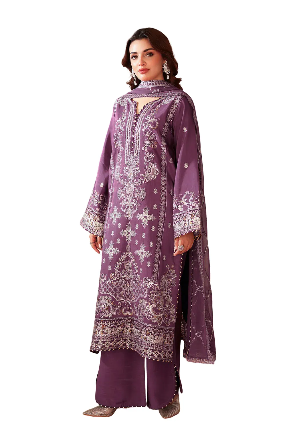 Aangan Silk Violate Shapphire