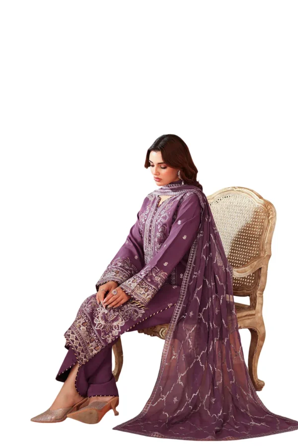 aangan silk violate shapphire